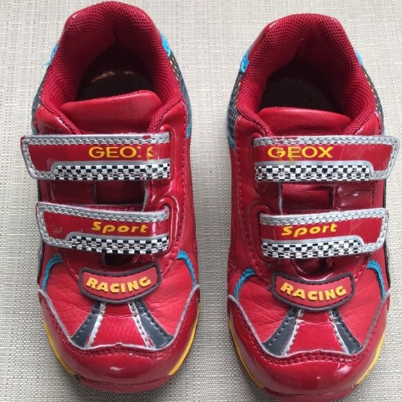 Geox Velcro Sneakers Light Up Car Racing Shoes Toddler Size 85 - Picture 1 of 10